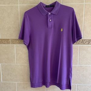 purple polo with yellow horse